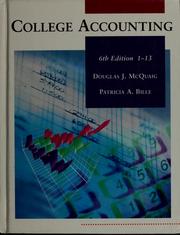 Cover of: College accounting by Douglas J. McQuaig