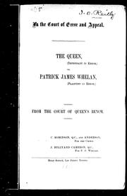 In the Court of Error and Appeal by Patrick James Whelan