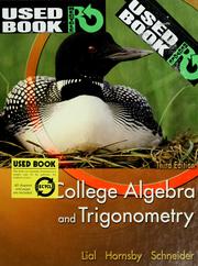 Cover of: College algebra and trigonometry by Margaret L. Lial