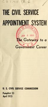 Cover of: The civil service appointment system by United States Civil Service Commission.