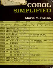 Cover of: Cobol simplified by Mario V. Farina