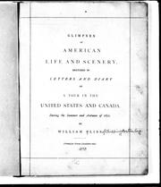 Cover of: Glimpses of American life and scenery by William Bliss