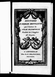 Cover of: Histoire d'Emilie Montague by Frances Brooke, Frances Brooke