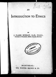 Cover of: An introduction to ethics