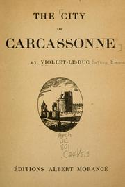 Cover of: The city of Carcassonne