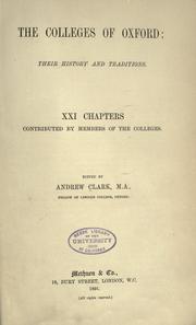 Cover of: The colleges of Oxford by Andrew Clark, Andrew Clark