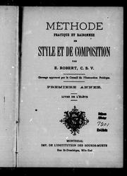 Cover of: Méthode pratique et raisonnée de style et de composition