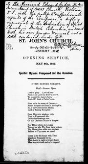 Cover of: St. John's Church, Langley, opening service, May 8th, 1859 by 