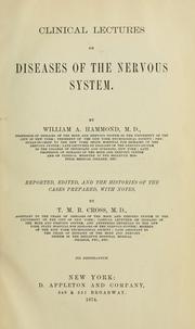 Cover of: Clinical lectures on diseases of the nervous system