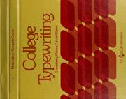 Cover of: College typewriting