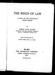 Cover of: The reign of law by James Lane Allen