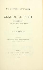 Claude Le Petit by Lachèvre, Frédéric