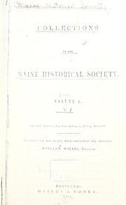 Cover of: Collections of the Maine Historical Society.