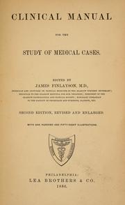 Cover of: Clinical manual for the study of medical cases