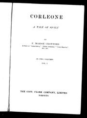 Cover of: Corleone by by F. Marion Crawford.