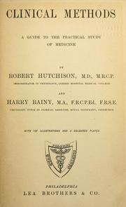 Cover of: Clinical methods by Hutchison, Robert Sir