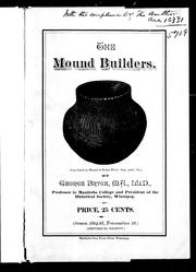 Cover of: The mound builders