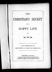 Cover of: The Christian's secret of a happy life