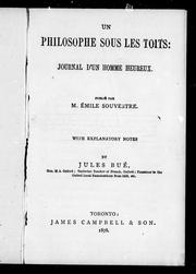 Cover of: Un philosophe sous les toits by Émile Souvestre