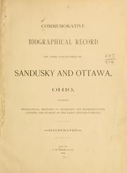 Cover of: Commemorative biographical record of the counties of Sandusky and Ottawa, Ohio by 