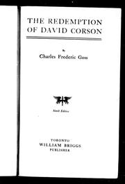 Cover of: The redemption of David Corson by Charles Frederic Goss