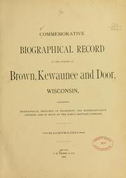 Commemorative biographical record of the counties of Brown, Kewaunee and Door, Wisconsin