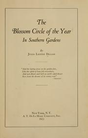 Cover of: The blossom circle of the year in southern gardens