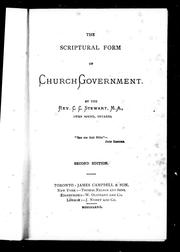 Cover of: The scriptural form of church government