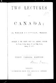 Cover of: Two lectures on Canada by by Rollo Campbell