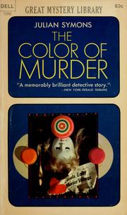 Cover of: The color of murder. by Julian Symons