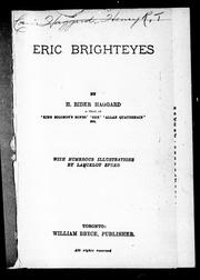 Eric Brighteyes by H. Rider Haggard