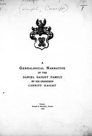 Cover of: A genealogical narrative of the Daniel Haight family
