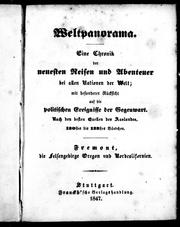 Cover of: Die  Felsengebirge Oregon und Nordcalifornien by von Fremont ; aus dem Englischen übersetzt von Dr. Kottenkamp.