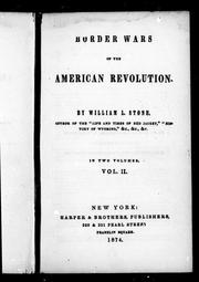 Cover of: Borders wars of the American revolution