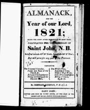 An Almanack for the year of Our Lord, 1821