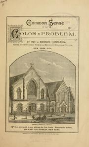 Cover of: Common sense on the color problem.