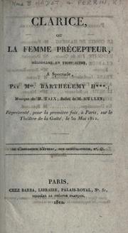 Cover of: Clarice by Barthélemy-Hadot Mme