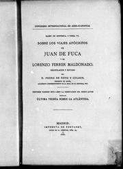 Cover of: Sobre los viajes apócrifos de Juan de Fuca y de Lorenzo Ferrer Maldonado: recopilación y estudio