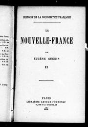 La Nouvelle-France by Eugène Guénin