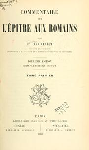 Cover of: Commentaire sur l'épitre aux Romains.