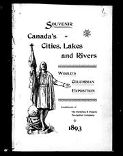 Cover of: Souvenir: Canada's cities, lakes and rivers : World's Columbian Exposition.