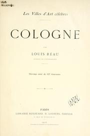 Cover of: Cologne by Louis Réau