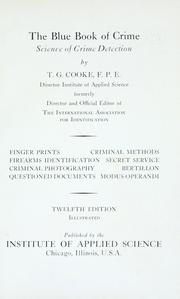Cover of: The blue book of crime: science of crime detection