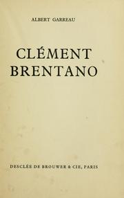 Cover of: Clément Brentano