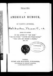 Cover of: Traits of American humour