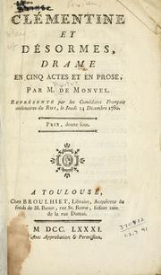 Cover of: Clémentine et Desormes: drame en cinq actes et en prose