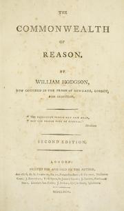 Cover of: The common wealth of reason