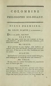 Cover of: Colombine, philosophe soi-disant: comédie en un acte et en prose, mêlée de vaudevilles