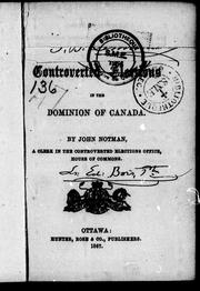 Cover of: [Handbook on] controverted elections in the Dominion of Canada