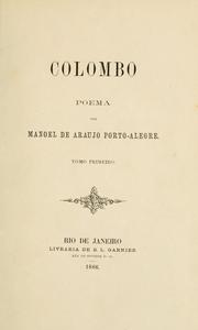 Cover of: Colombo by Manuel de Araújo Porto Alegre